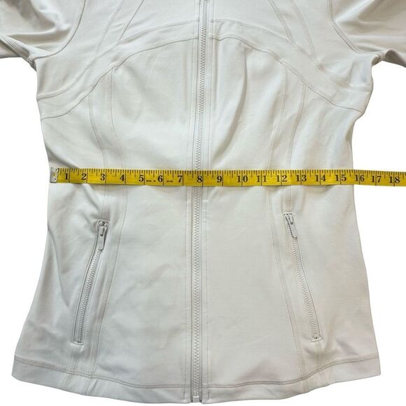 LULULEMON Off White Bone Define Zip Front Jacket Nulu Size 12 NWT - Picture 14 of 17